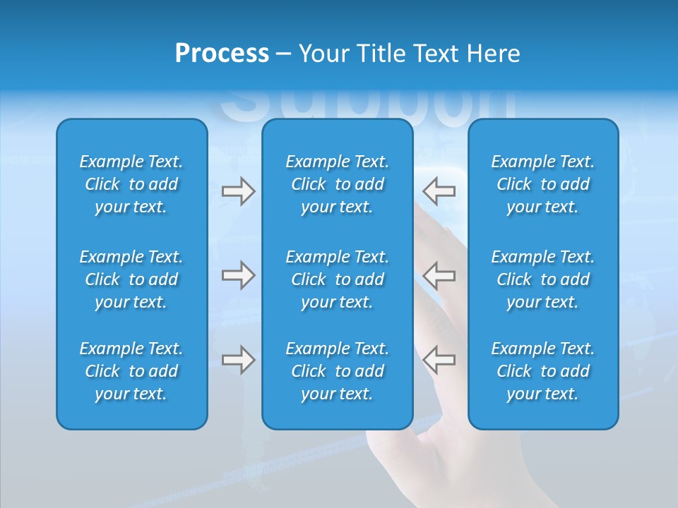 Message Post Hand PowerPoint Template