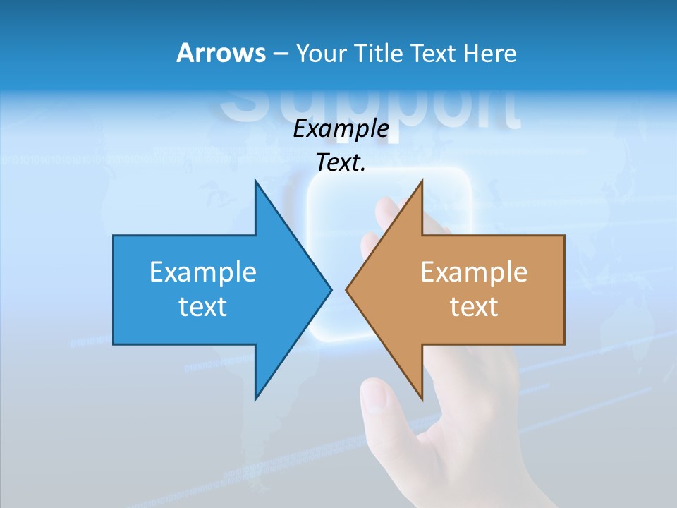 Message Post Hand PowerPoint Template