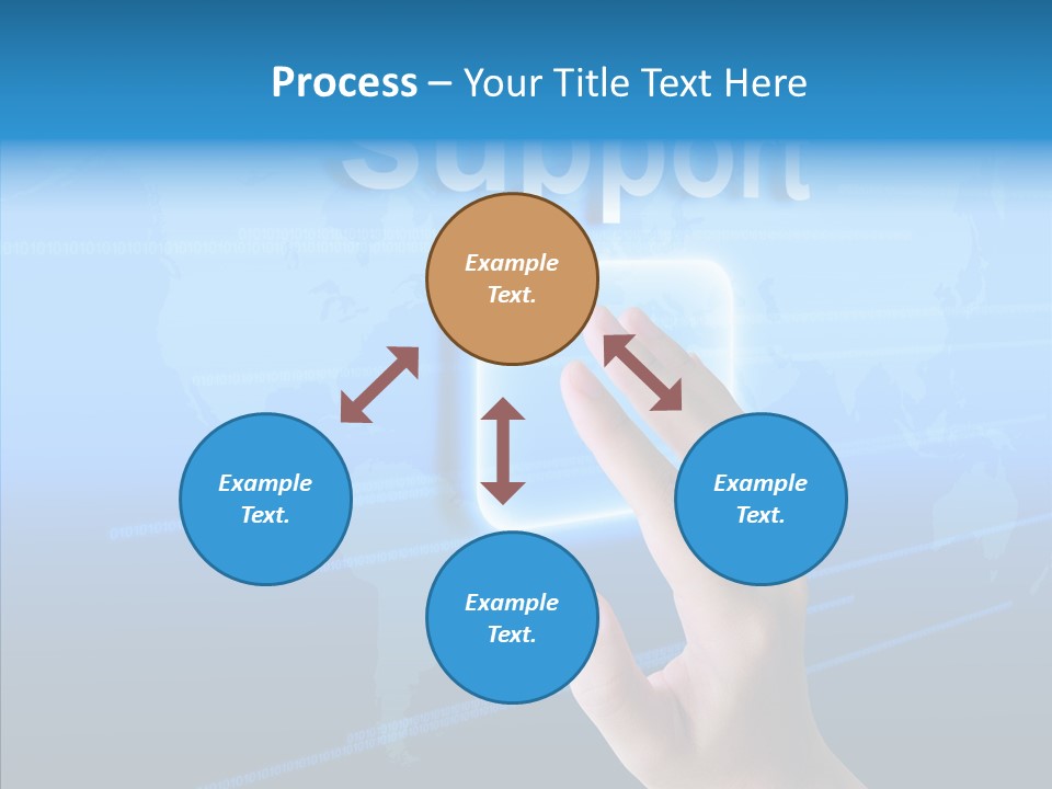 Message Post Hand PowerPoint Template