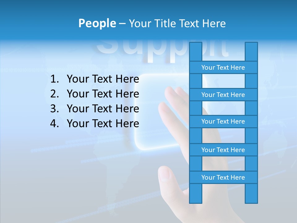 Message Post Hand PowerPoint Template