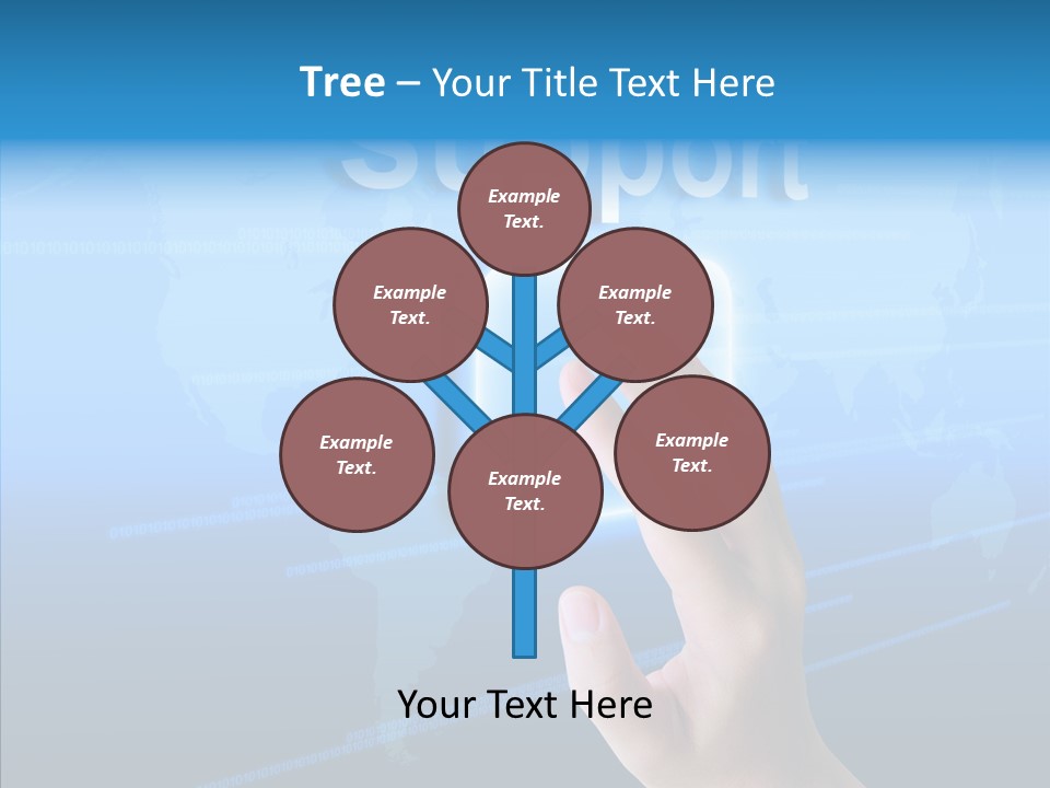Message Post Hand PowerPoint Template