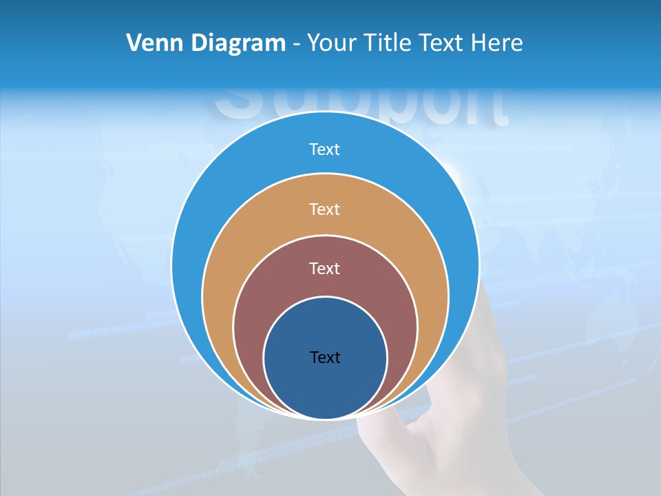 Message Post Hand PowerPoint Template