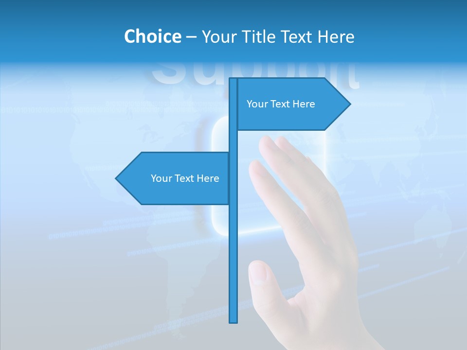 Message Post Hand PowerPoint Template