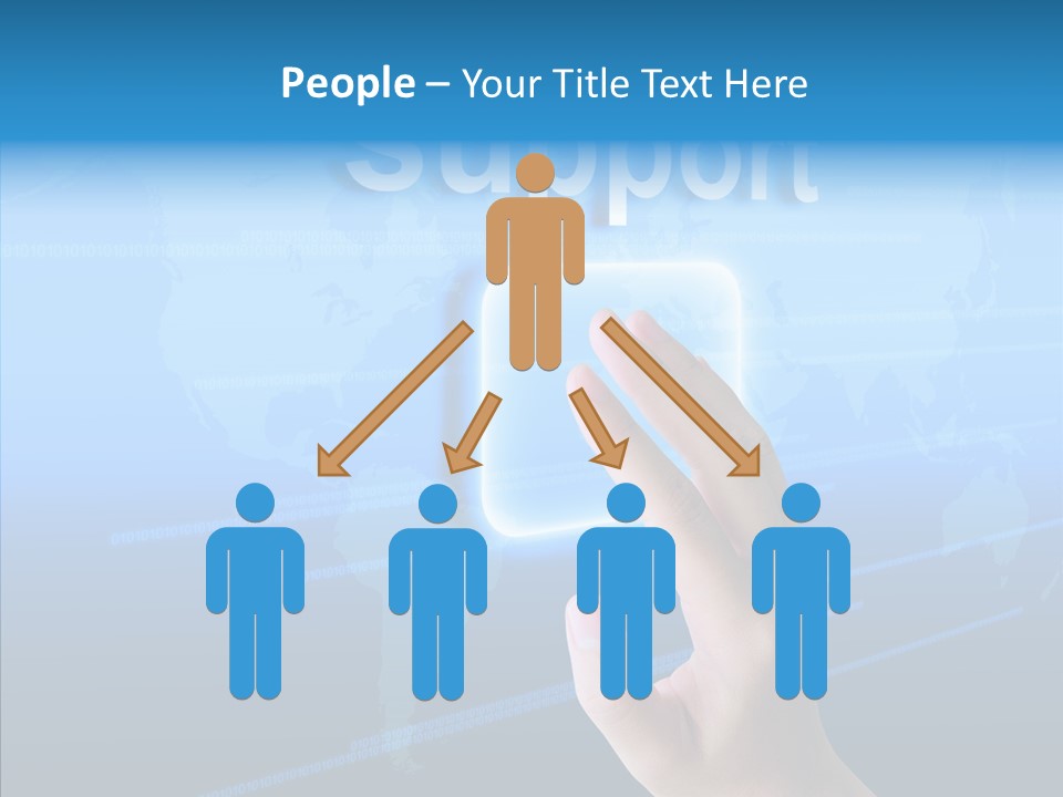 Message Post Hand PowerPoint Template