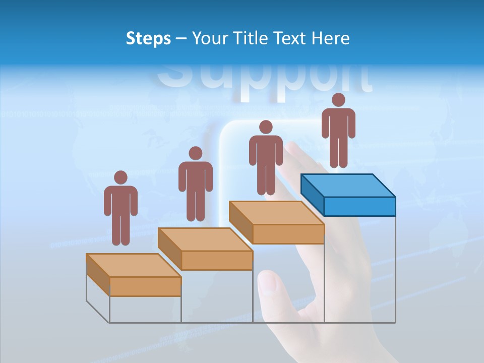 Message Post Hand PowerPoint Template