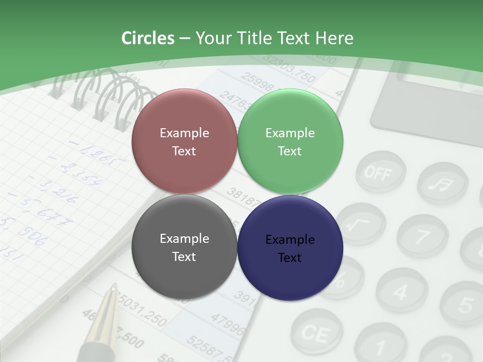 A Calculator Sitting On Top Of A Desk Next To A Pen PowerPoint Template