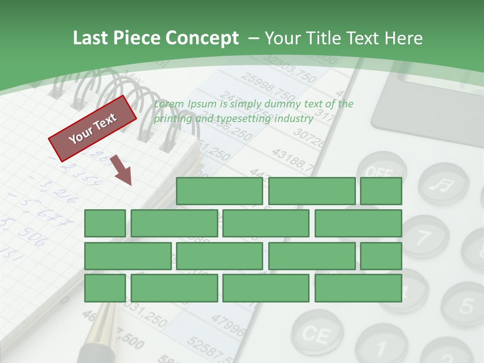 A Calculator Sitting On Top Of A Desk Next To A Pen PowerPoint Template