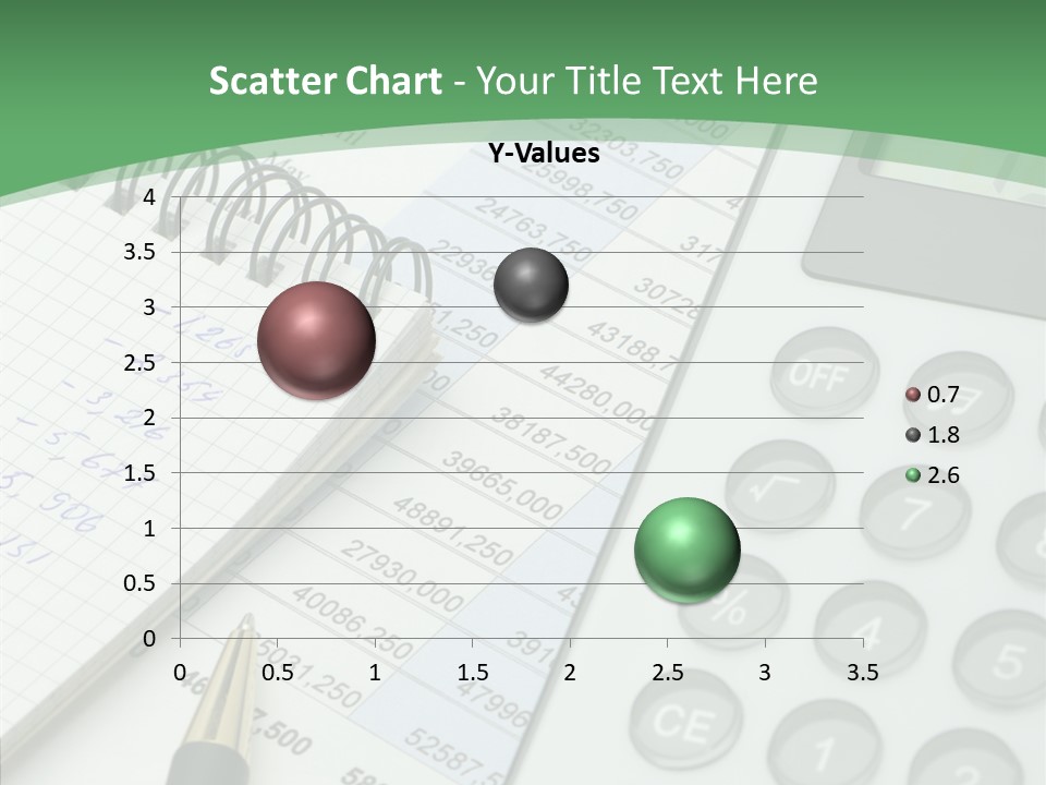 A Calculator Sitting On Top Of A Desk Next To A Pen PowerPoint Template