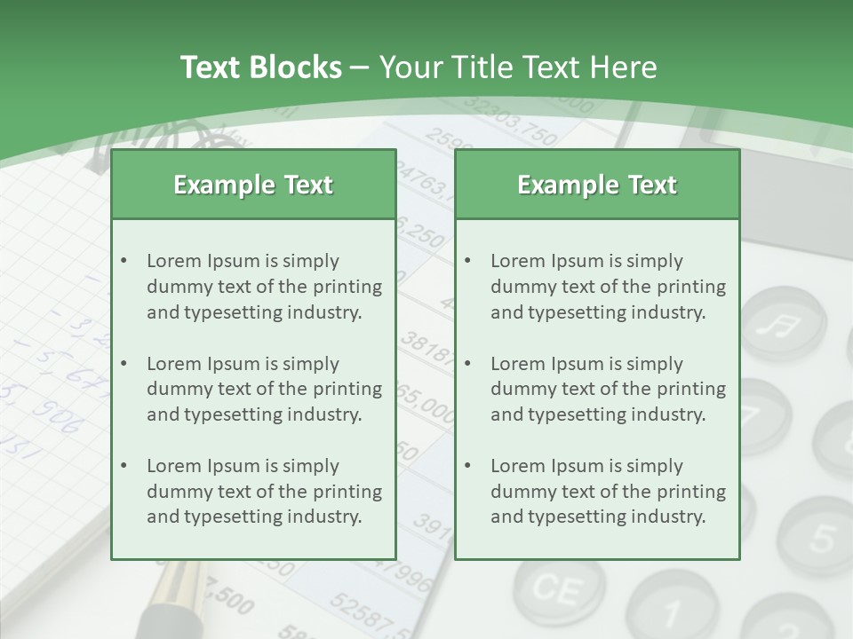 A Calculator Sitting On Top Of A Desk Next To A Pen PowerPoint Template