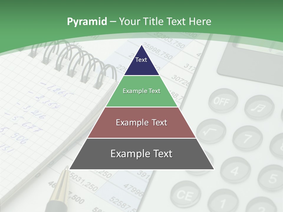 A Calculator Sitting On Top Of A Desk Next To A Pen PowerPoint Template