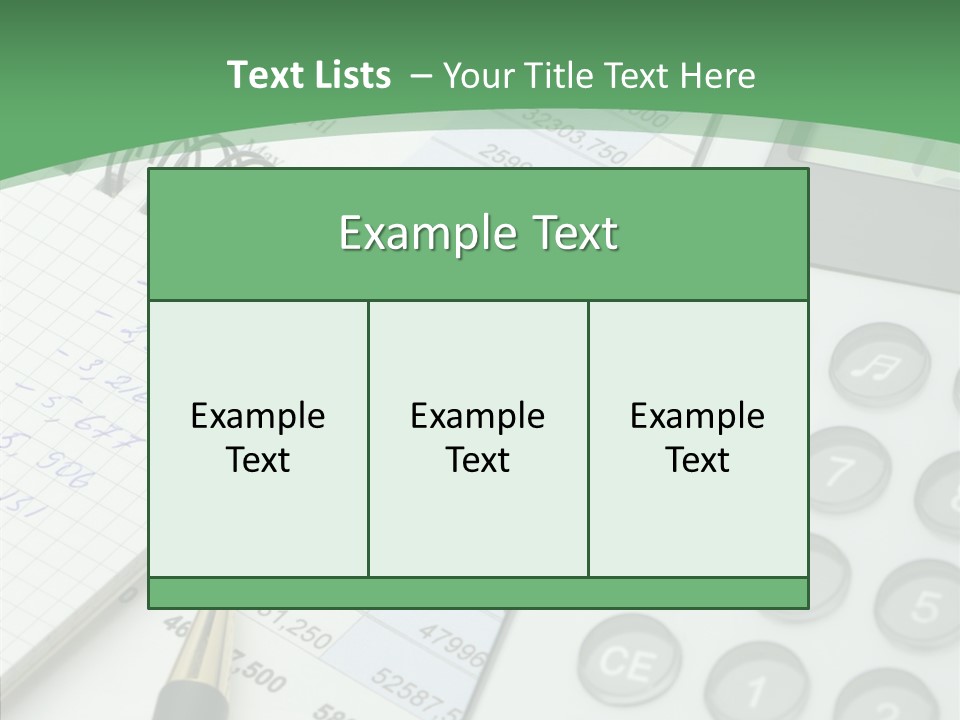 A Calculator Sitting On Top Of A Desk Next To A Pen PowerPoint Template