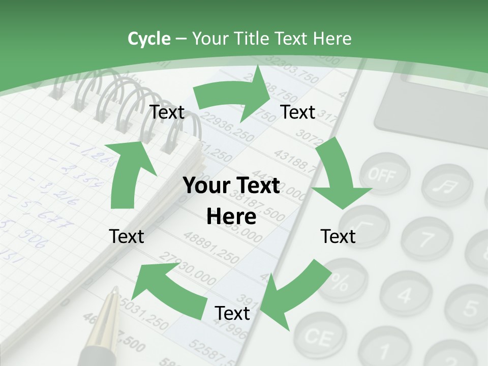 A Calculator Sitting On Top Of A Desk Next To A Pen PowerPoint Template