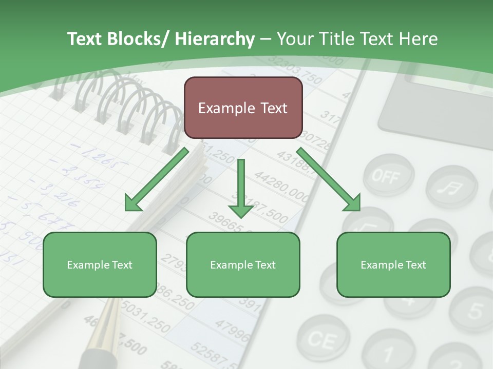 A Calculator Sitting On Top Of A Desk Next To A Pen PowerPoint Template