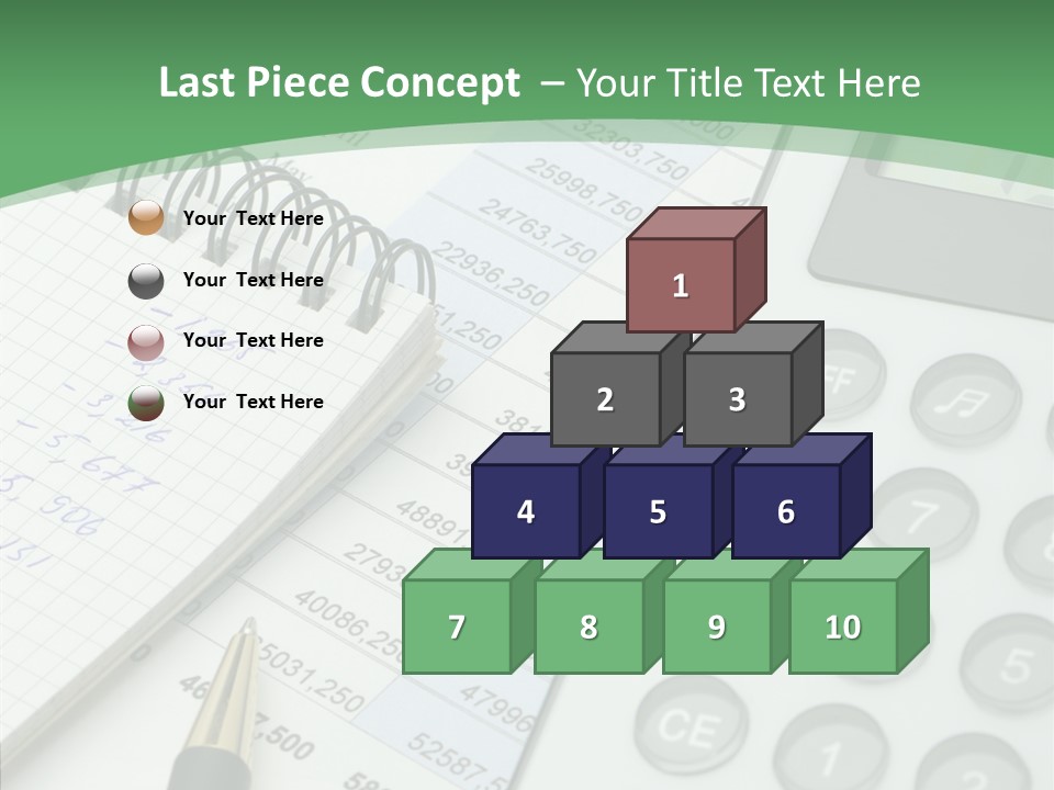 A Calculator Sitting On Top Of A Desk Next To A Pen PowerPoint Template