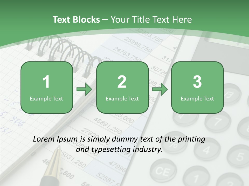 A Calculator Sitting On Top Of A Desk Next To A Pen PowerPoint Template