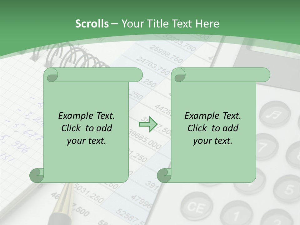 A Calculator Sitting On Top Of A Desk Next To A Pen PowerPoint Template