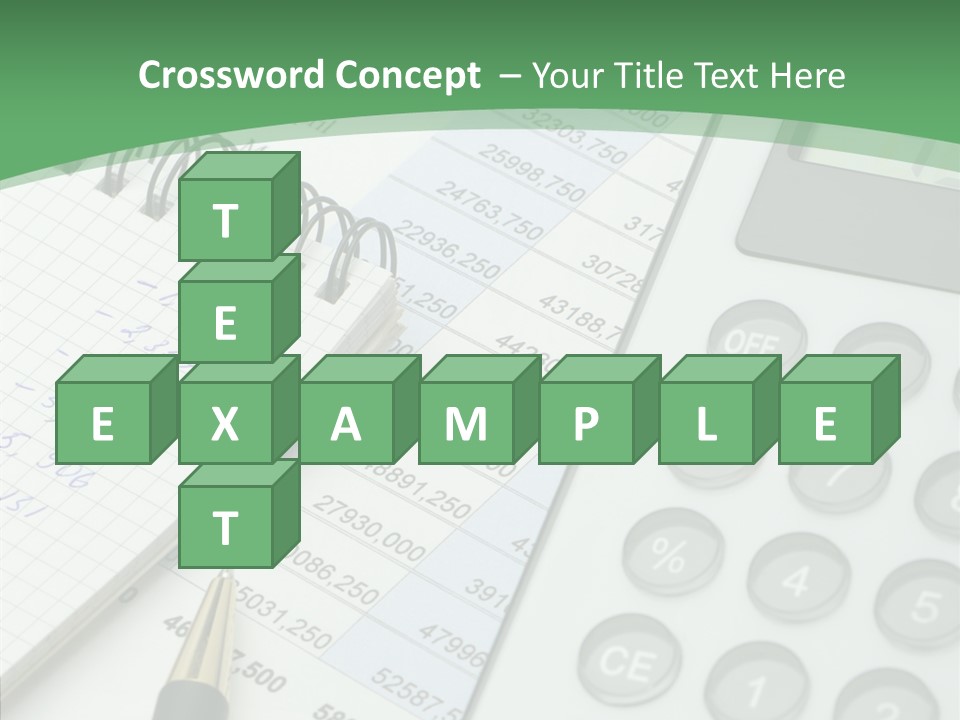 A Calculator Sitting On Top Of A Desk Next To A Pen PowerPoint Template