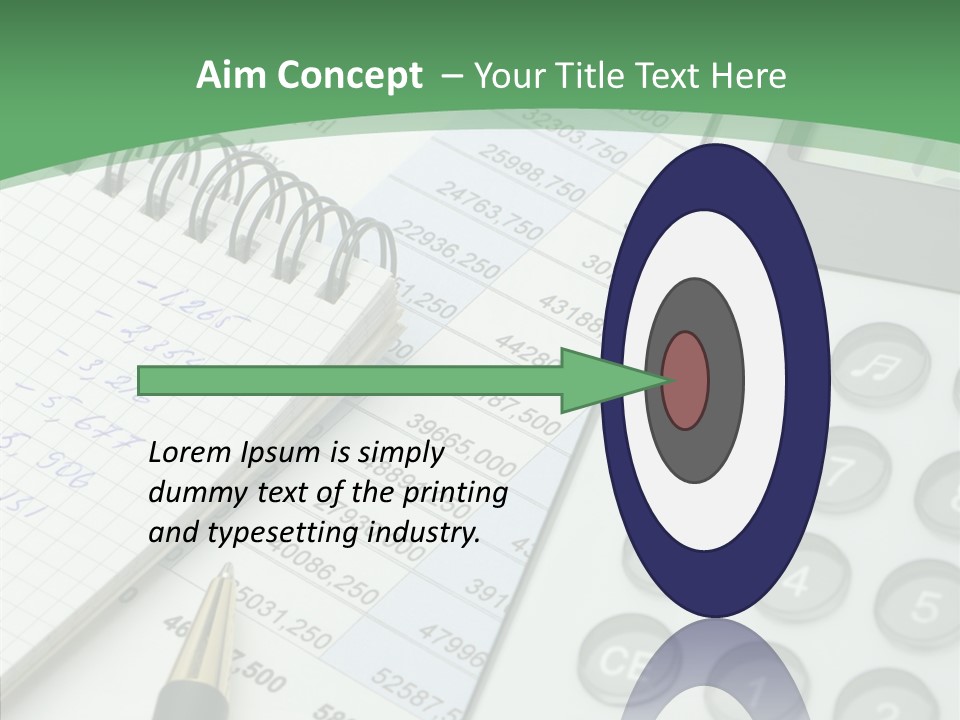 A Calculator Sitting On Top Of A Desk Next To A Pen PowerPoint Template