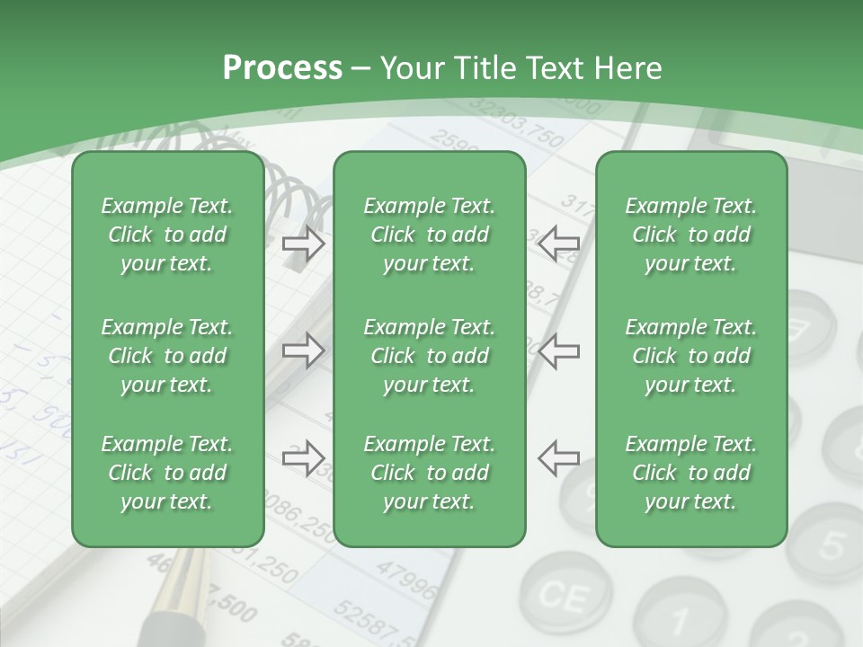 A Calculator Sitting On Top Of A Desk Next To A Pen PowerPoint Template
