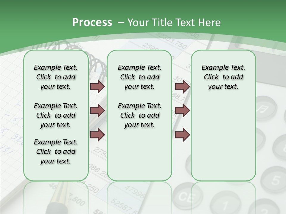 A Calculator Sitting On Top Of A Desk Next To A Pen PowerPoint Template