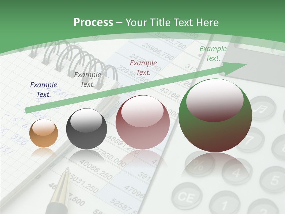 A Calculator Sitting On Top Of A Desk Next To A Pen PowerPoint Template