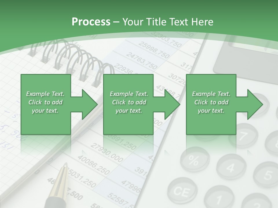 A Calculator Sitting On Top Of A Desk Next To A Pen PowerPoint Template