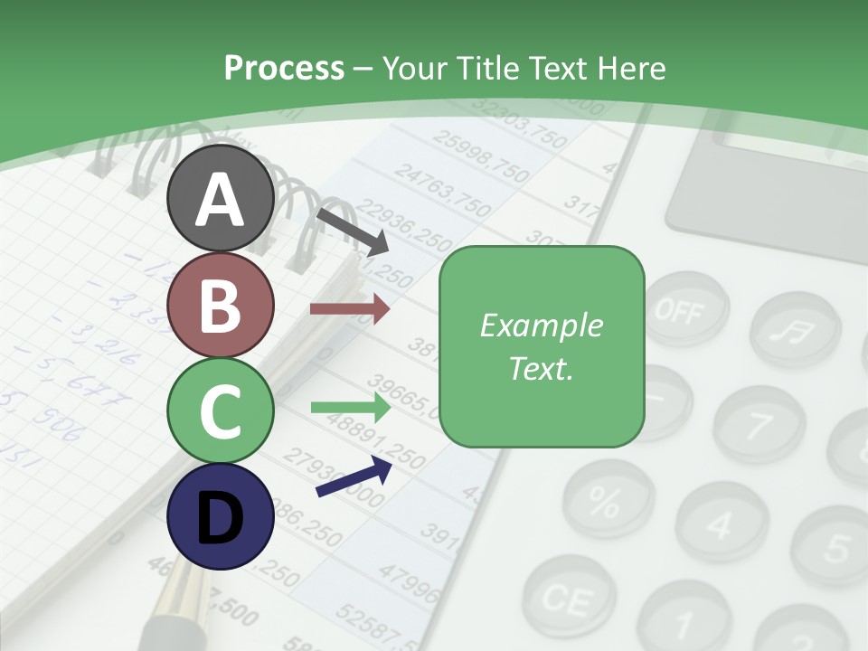 A Calculator Sitting On Top Of A Desk Next To A Pen PowerPoint Template