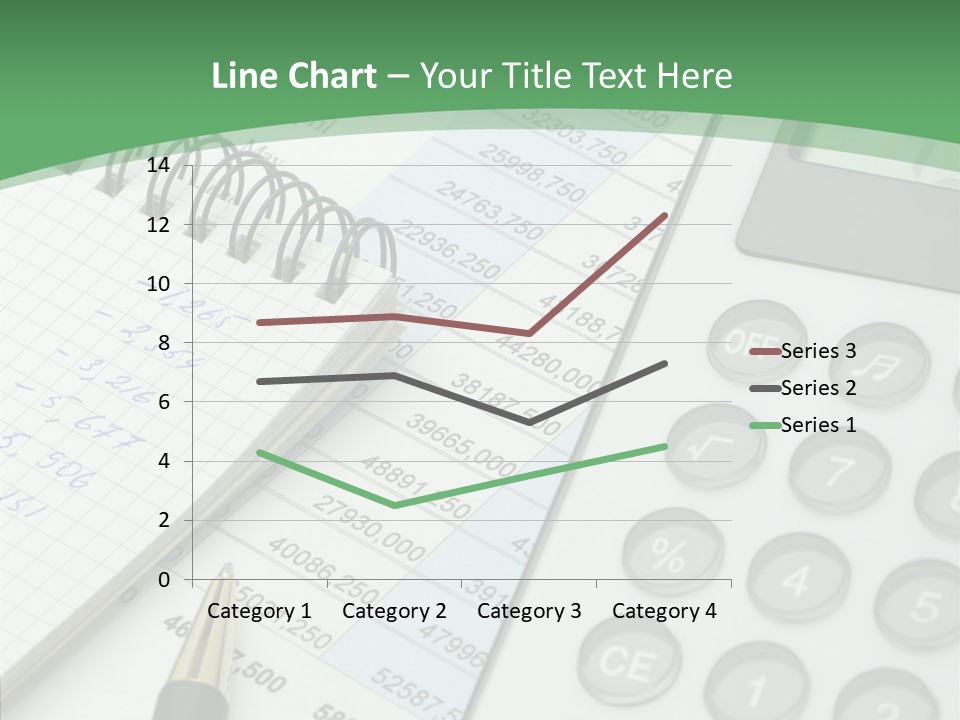 A Calculator Sitting On Top Of A Desk Next To A Pen PowerPoint Template
