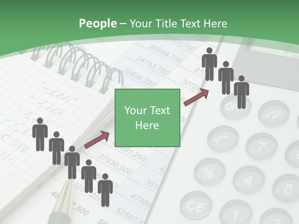 A Calculator Sitting On Top Of A Desk Next To A Pen PowerPoint Template