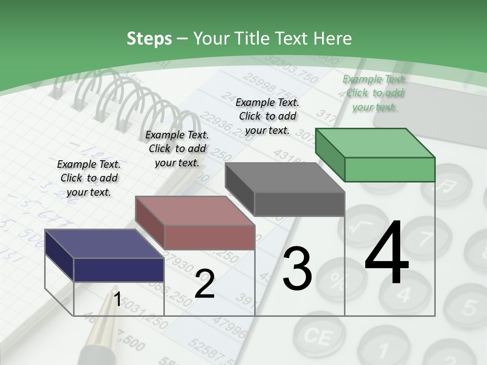 A Calculator Sitting On Top Of A Desk Next To A Pen PowerPoint Template
