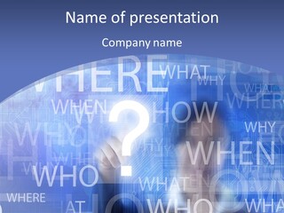 Question Mark Structure People PowerPoint Template