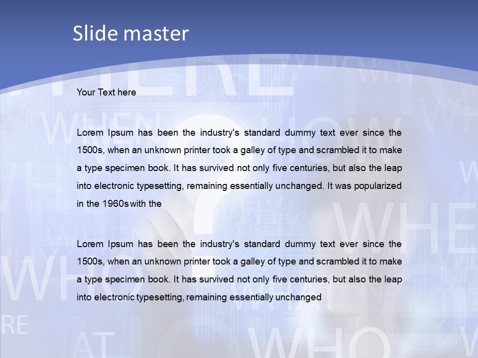 Question Mark Structure People PowerPoint Template