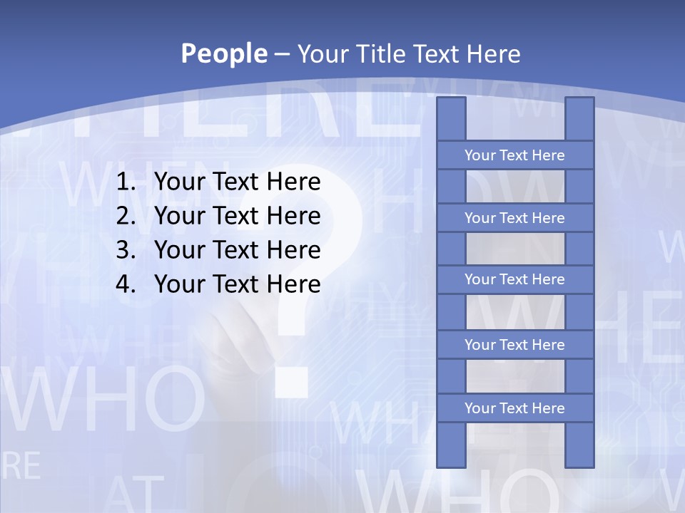 Question Mark Structure People PowerPoint Template