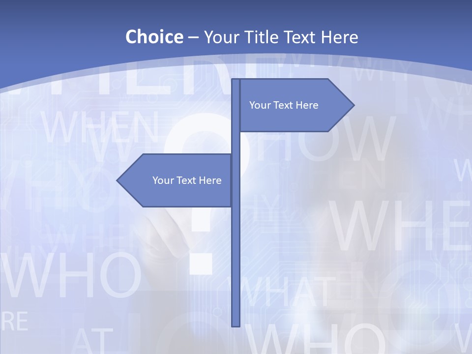 Question Mark Structure People PowerPoint Template