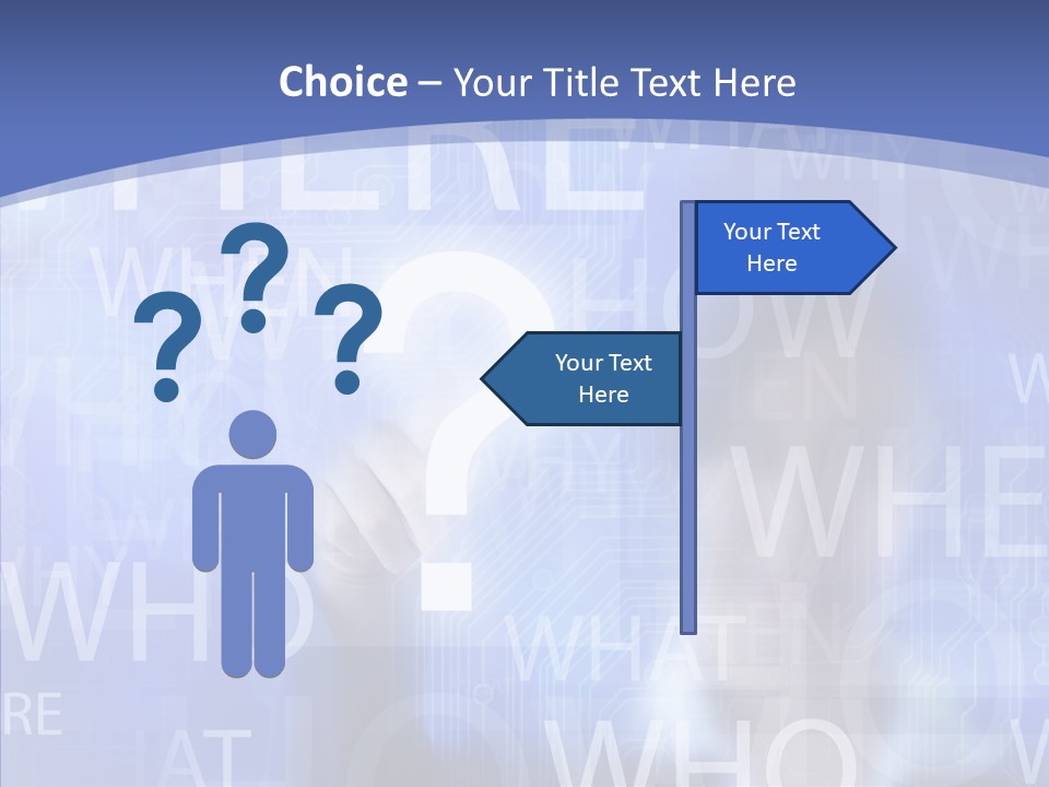 Question Mark Structure People PowerPoint Template