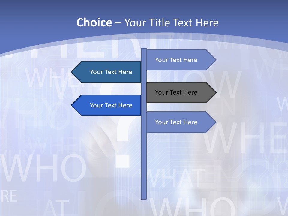 Question Mark Structure People PowerPoint Template