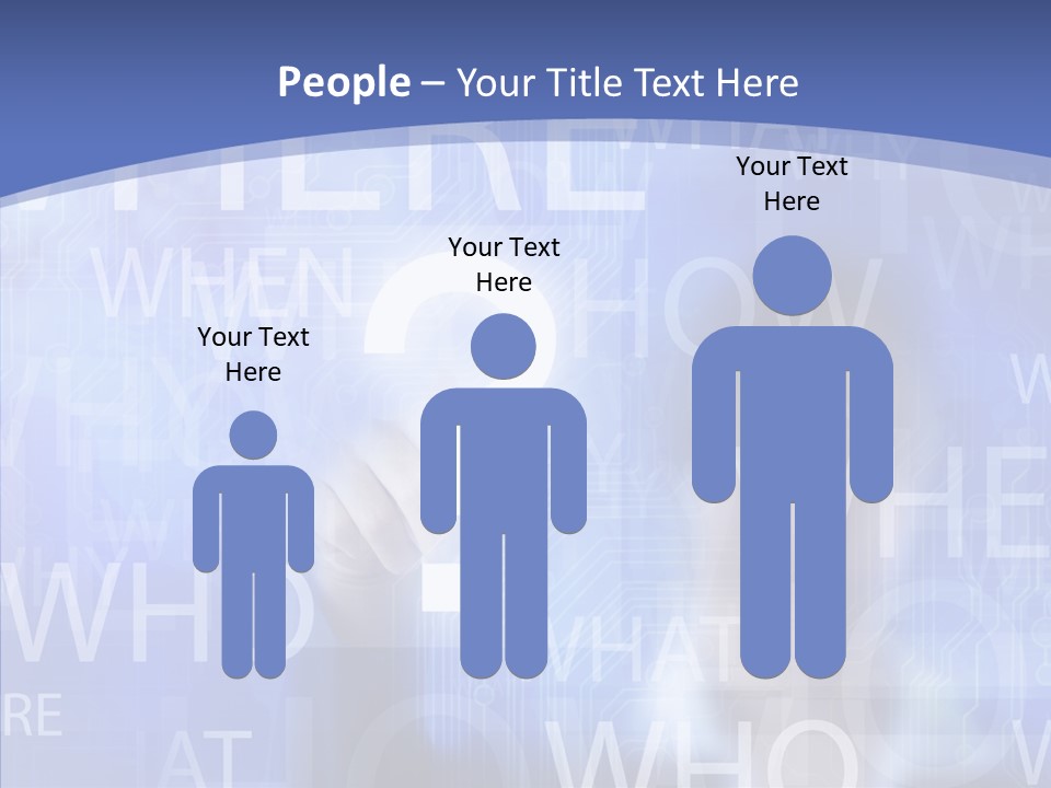 Question Mark Structure People PowerPoint Template