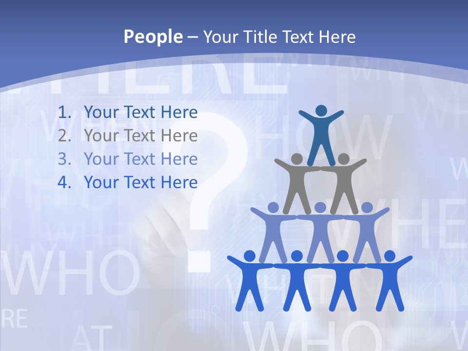Question Mark Structure People PowerPoint Template