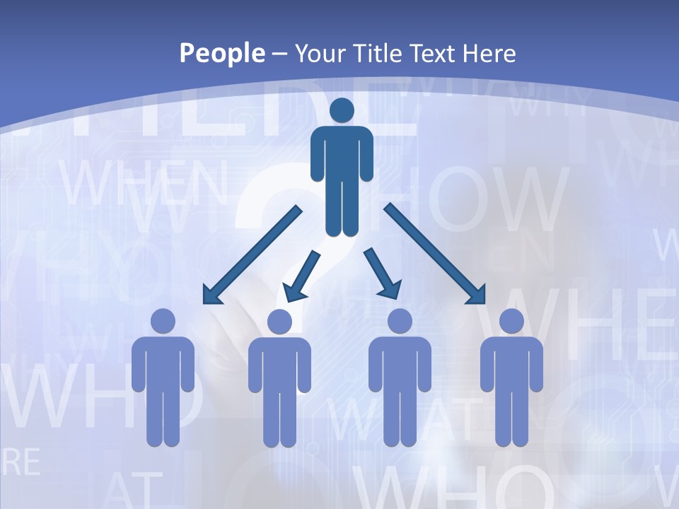 Question Mark Structure People PowerPoint Template