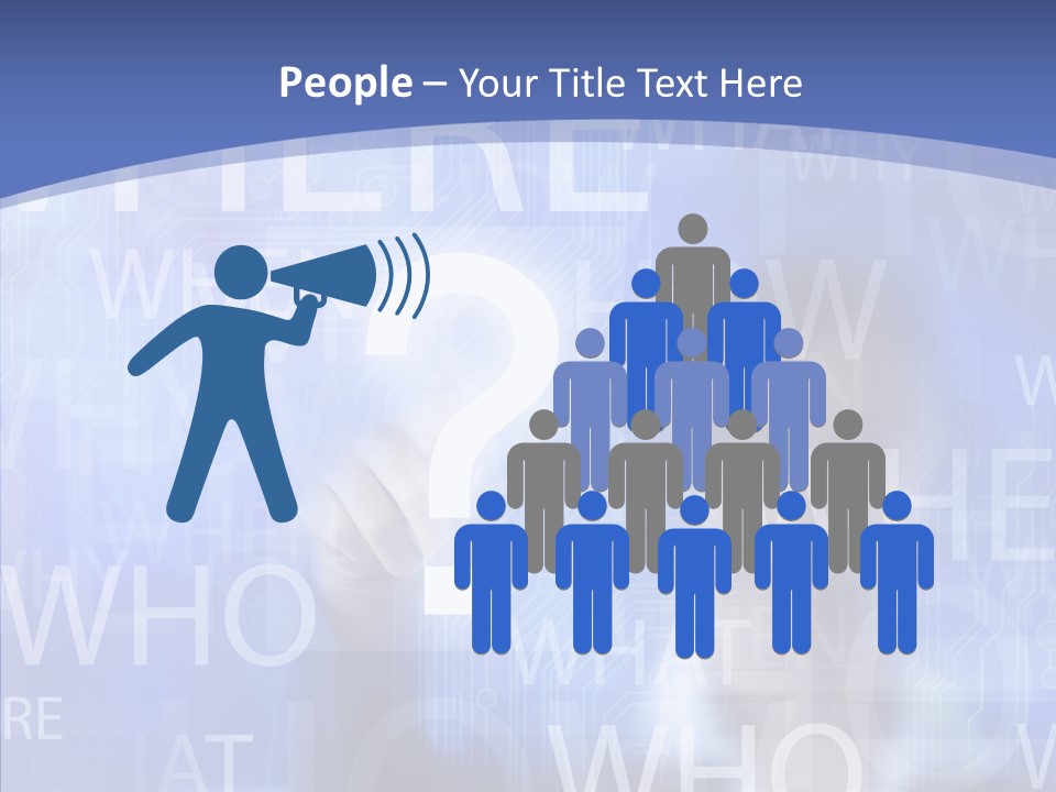 Question Mark Structure People PowerPoint Template
