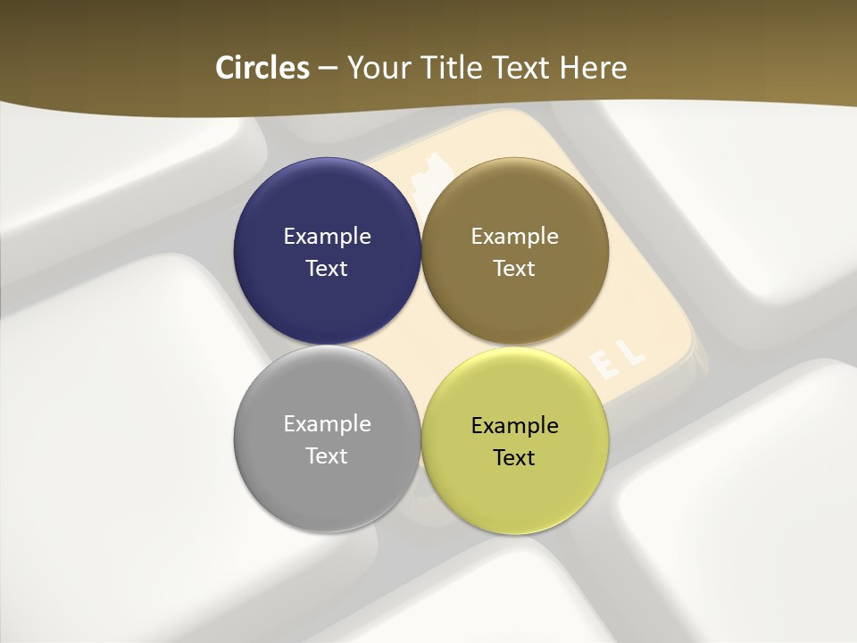 A Computer Keyboard With A Yellow Button On It PowerPoint Template