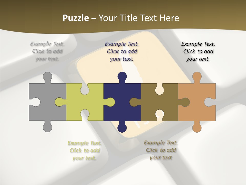 A Computer Keyboard With A Yellow Button On It PowerPoint Template