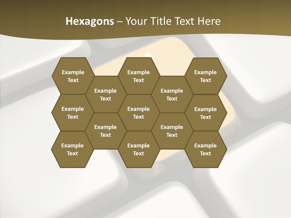 A Computer Keyboard With A Yellow Button On It PowerPoint Template
