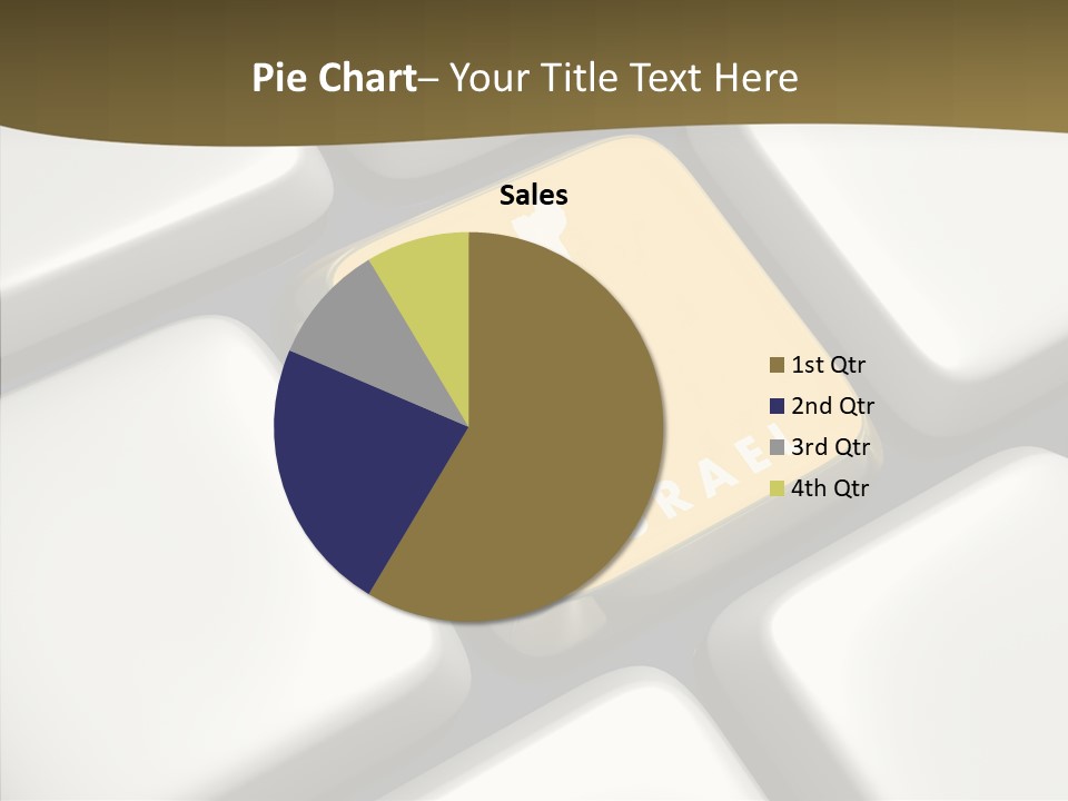 A Computer Keyboard With A Yellow Button On It PowerPoint Template