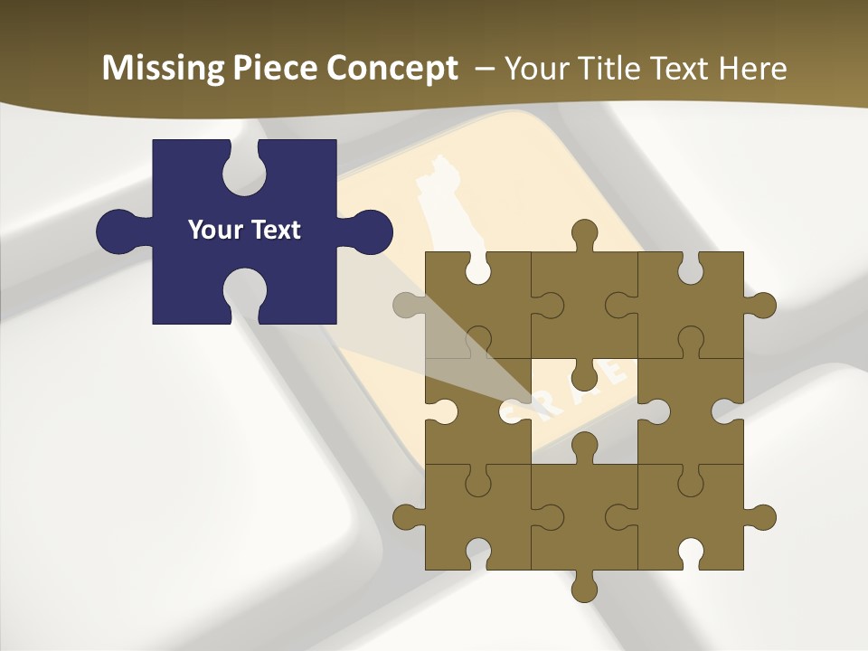 A Computer Keyboard With A Yellow Button On It PowerPoint Template