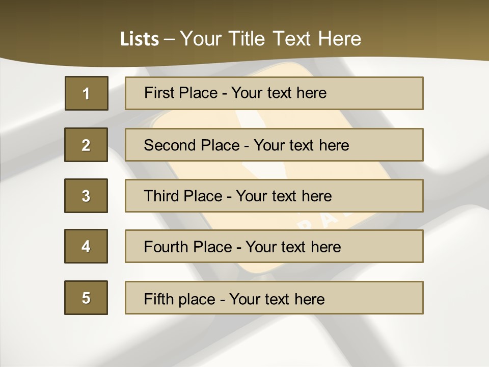 A Computer Keyboard With A Yellow Button On It PowerPoint Template