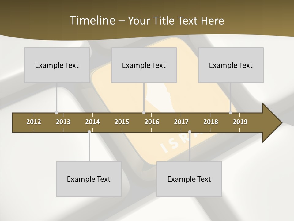 A Computer Keyboard With A Yellow Button On It PowerPoint Template