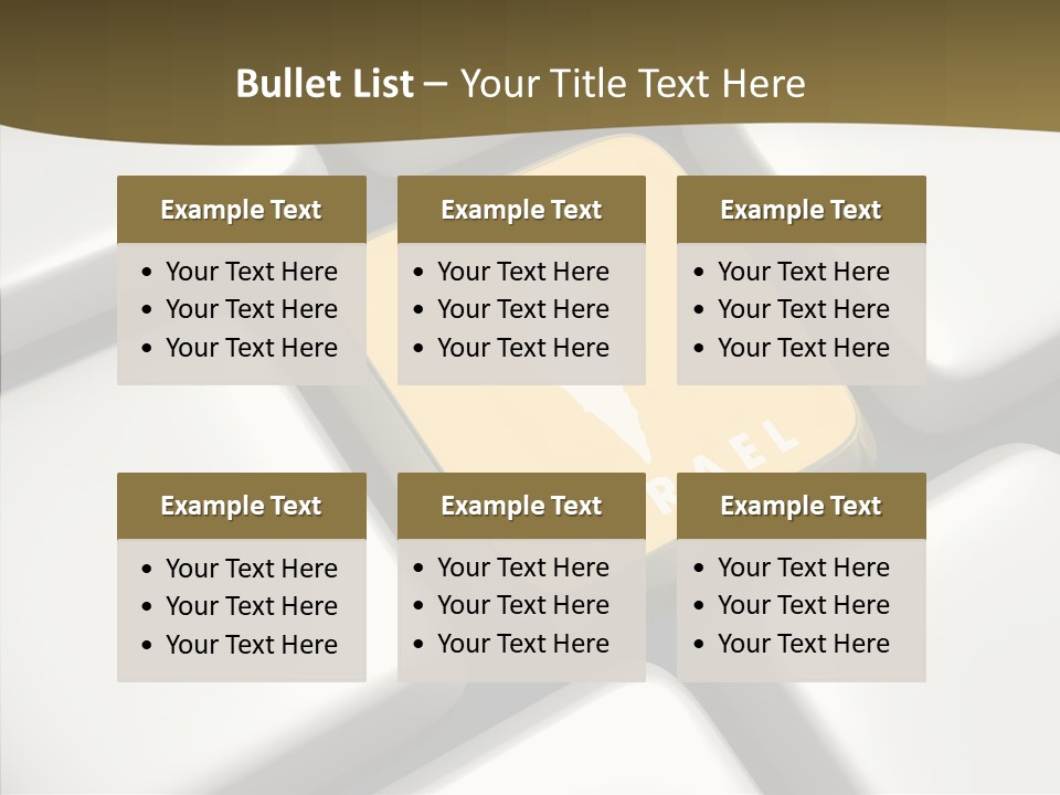 A Computer Keyboard With A Yellow Button On It PowerPoint Template