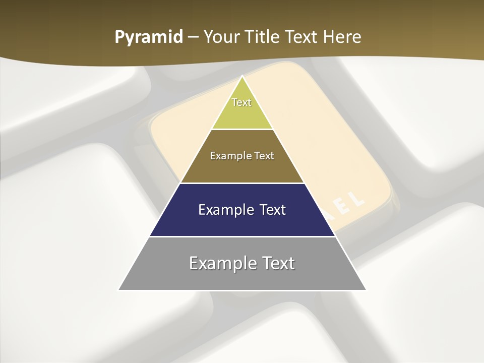 A Computer Keyboard With A Yellow Button On It PowerPoint Template