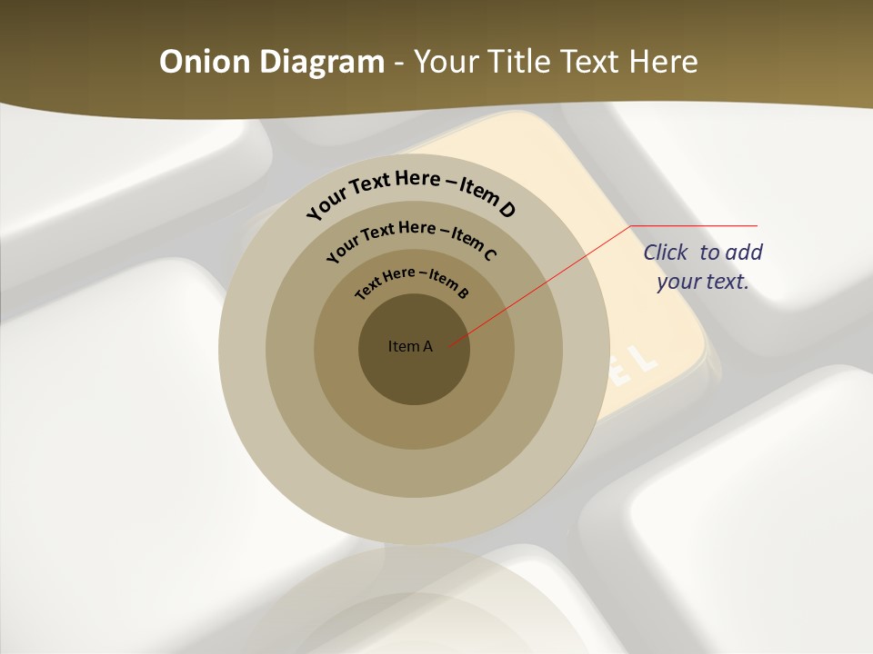 A Computer Keyboard With A Yellow Button On It PowerPoint Template